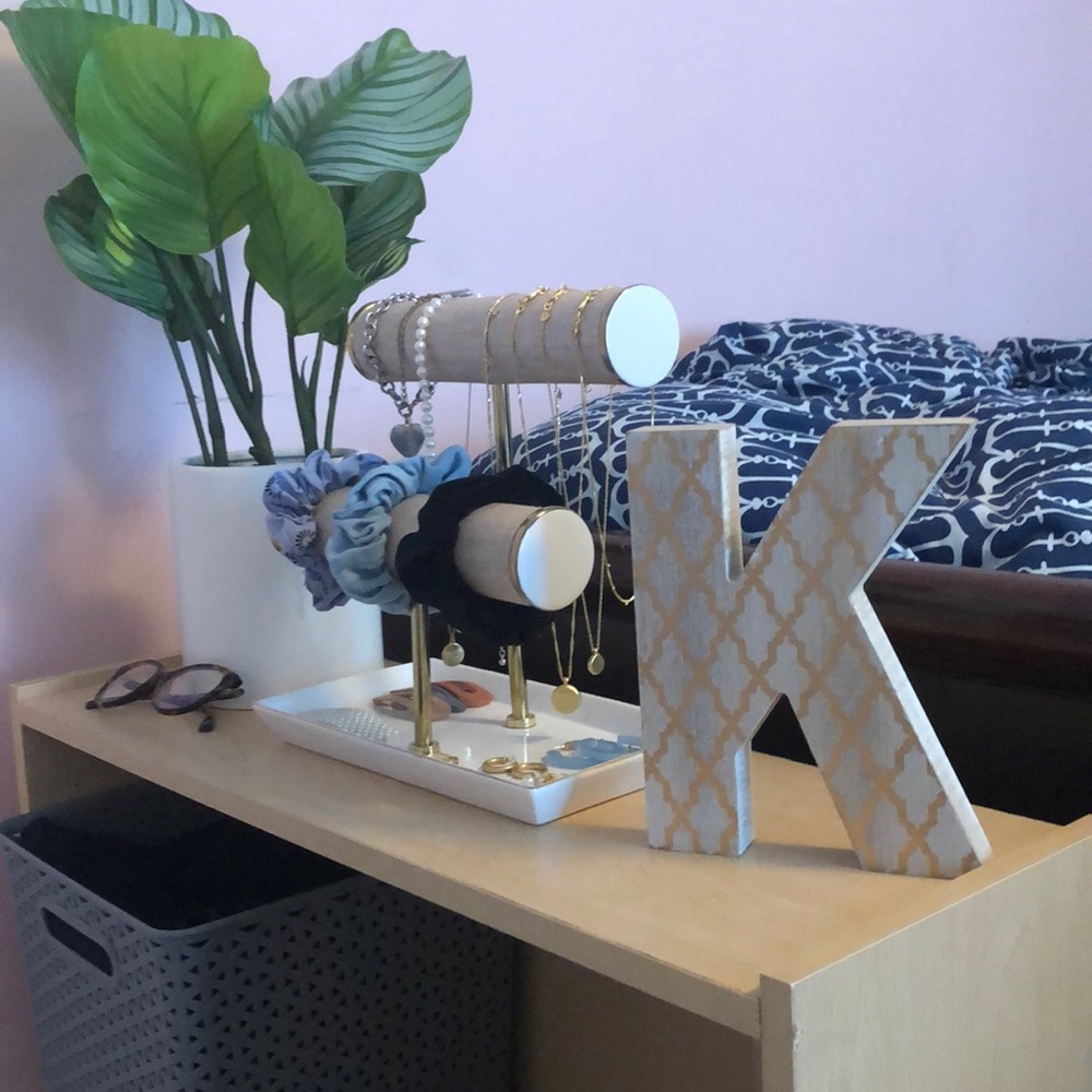 Wooden Letter K Initial Decor